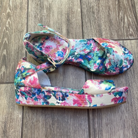Platform Satin Floral Sandals - Picture 2 of 6